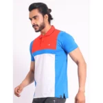 Generic Men's Casual Cotton Printed Polo Neck Half Sleeve T-Shirt (Red) - Image 3