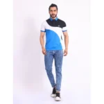 Generic Men's Casual Cotton Printed Polo Neck Half Sleeve T-Shirt (Black) - Image 7