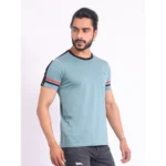 Generic Men's Casual Cotton Printed Round Neck Half Sleeve T-Shirt (Grey) - Image 4