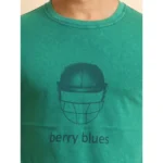 Generic Men's Casual Cotton Printed Round Neck Half Sleeve T-Shirt (Green) - Image 6