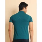 Generic Men's Casual Cotton Printed Polo Neck Half Sleeve T-Shirt (Green) - Image 2