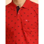 Men's Red Polo T-shirt - Angle 6