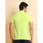 Generic Men's Casual Cotton Printed Polo Neck Half Sleeve T-Shirt (Green) - Image 2