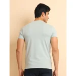 Generic Men's Casual Cotton Printed Round Neck Half Sleeve T-Shirt (Grey) - Image 2