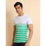 Generic Men's Casual Cotton Printed Round Neck Half Sleeve T-Shirt (Green) - Image 3