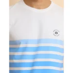 Generic Men's Casual Cotton Printed Round Neck Half Sleeve T-Shirt (Blue) - Image 6
