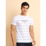 Generic Men's Casual Cotton Printed Round Neck Half Sleeve T-Shirt (White) - Image 3