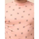 Generic Men's Casual Cotton Printed Round Neck Full Sleeve Sweat T-Shirt (Peach) - Image 6