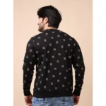 Generic Men's Casual Cotton Printed Round Neck Full Sleeve Sweat T-Shirt (Black) - Image 2