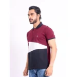 Generic Men's Casual Cotton Printed Polo Neck Half Sleeve T-Shirt (Multicolor) - Image 3