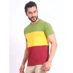 Generic Men's Casual Cotton Printed Round Neck Half Sleeve T-Shirt (Multicolor) - Image 3