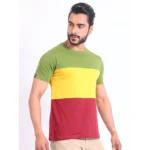 Generic Men's Casual Cotton Printed Round Neck Half Sleeve T-Shirt (Multicolor) - Image 4