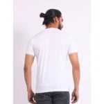 Generic Men's Casual Cotton Printed Round Neck Half Sleeve T-Shirt (White) - Image 2