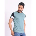 Generic Men's Casual Cotton Printed Round Neck Half Sleeve T-Shirt (Grey) - Image 4