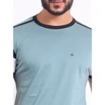 Generic Men's Casual Cotton Printed Round Neck Half Sleeve T-Shirt (Grey) - Image 6