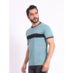 Generic Men's Casual Cotton Printed Round Neck Half Sleeve T-Shirt (Grey) - Image 3