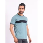 Generic Men's Casual Cotton Printed Round Neck Half Sleeve T-Shirt (Grey) - Image 4