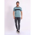 Generic Men's Casual Cotton Printed Round Neck Half Sleeve T-Shirt (Grey) - Image 7