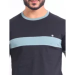 Generic Men's Casual Cotton Printed Round Neck Half Sleeve T-Shirt (Black) - Image 6