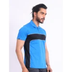 Generic Men's Casual Cotton Printed Polo Neck Half Sleeve T-Shirt (Inkblue) - Image 3