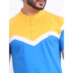 Generic Men's Casual Cotton Printed Polo Neck Half Sleeve T-Shirt (Inkblue) - Image 6