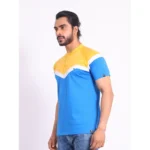 Generic Men's Casual Cotton Printed Polo Neck Half Sleeve T-Shirt (Inkblue) - Image 3
