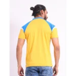 Generic Men's Casual Cotton Printed Polo Neck Half Sleeve T-Shirt (Yellow) - Image 2
