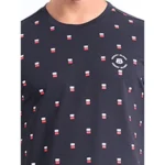 Generic Men's Casual Cotton Printed Round Neck Half Sleeve T-Shirt (Black) - Image 6