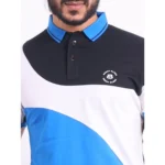 Generic Men's Casual Cotton Printed Polo Neck Half Sleeve T-Shirt (Black) - Image 6