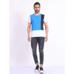 Generic Men's Casual Cotton Printed Round Neck Half Sleeve T-Shirt (Blue) - Image 7