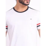 Generic Men's Casual Cotton Printed Round Neck Half Sleeve T-Shirt (White) - Image 6
