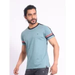 Generic Men's Casual Cotton Printed Round Neck Half Sleeve T-Shirt (Grey) - Image 3