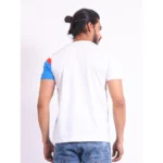 Generic Men's Casual Cotton Printed Round Neck Half Sleeve T-Shirt (White) - Image 2