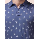 Generic Men's Casual Cotton Printed Polo Neck Half Sleeve T-Shirt (Blue) - Image 6