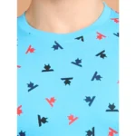 Generic Men's Casual Cotton Printed Round Neck Half Sleeve T-Shirt (Skyblue) - Image 6