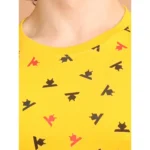 Generic Men's Casual Cotton Printed Round Neck Half Sleeve T-Shirt (Yellow) - Image 6