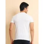 Generic Men's Casual Cotton Printed Round Neck Half Sleeve T-Shirt (White) - Image 2