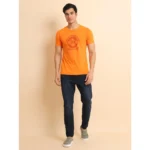 Generic Men's Casual Cotton Printed Round Neck Half Sleeve T-Shirt (Rust) - Image 7