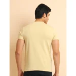 Men's Beige Printed T-Shirt - Angle 2