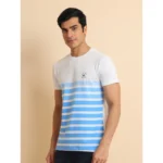 Generic Men's Casual Cotton Printed Round Neck Half Sleeve T-Shirt (Blue) - Image 4