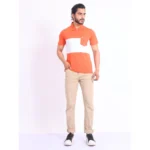 Generic Men's Casual Cotton Printed Polo Neck Half Sleeve T-Shirt (Brown) - Image 7