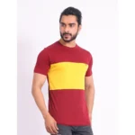 Generic Men's Casual Cotton Printed Round Neck Half Sleeve T-Shirt (Maroon) - Image 4