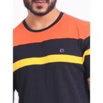 Generic Men's Casual Cotton Printed Round Neck Half Sleeve T-Shirt (Black) - Image 6