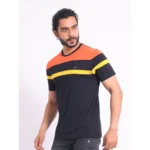 Generic Men's Casual Cotton Printed Round Neck Half Sleeve T-Shirt (Black) - Image 4