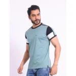 Generic Men's Casual Cotton Printed Round Neck Half Sleeve T-Shirt (Grey) - Image 3