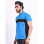 Generic Men's Casual Cotton Printed Polo Neck Half Sleeve T-Shirt (Inkblue) - Image 4