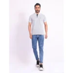 Generic Men's Casual Cotton Printed Polo Neck Half Sleeve T-Shirt (White) - Image 7