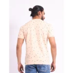 Men's Peach Printed T-shirt - Angle 2