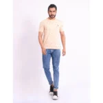Men's Peach Printed T-shirt - Angle 7