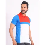 Generic Men's Casual Cotton Printed Polo Neck Half Sleeve T-Shirt (Red) - Image 4